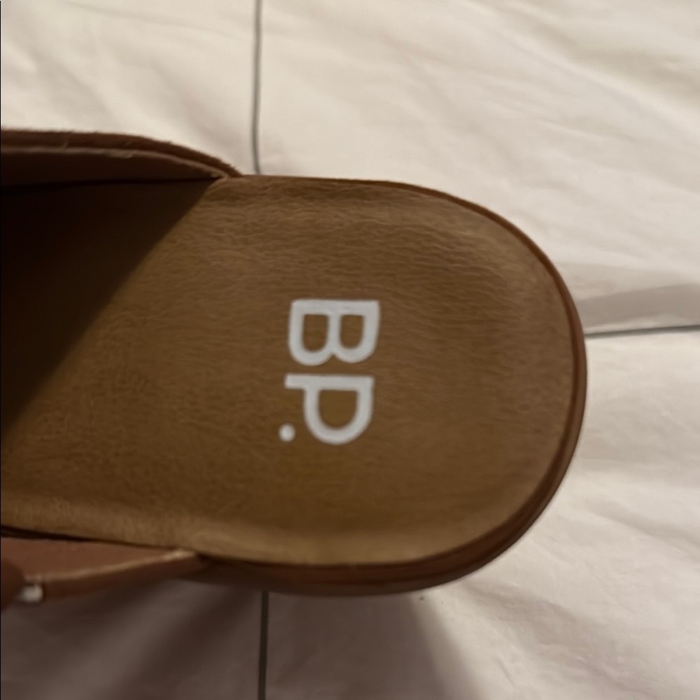 bp Brown Suede Mules with Pointed Toe Size 8 - Picture 4 of 6